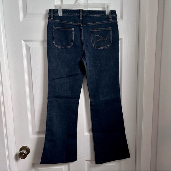 Christian Dior jeans vintage women size 8 medium blue logo pocket - Picture 3 of 7